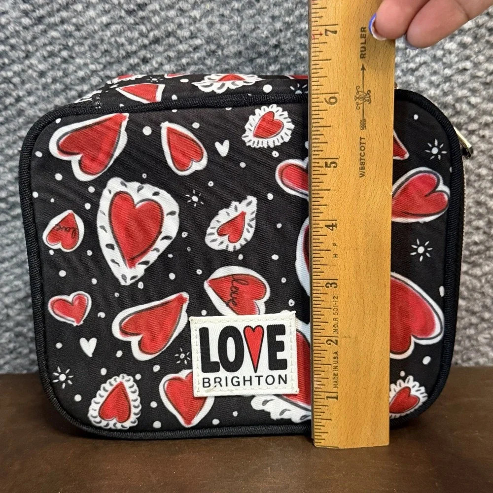 BRIGHTON Hearts A Flutter Zip Around Travel Jewelry Case Pouch